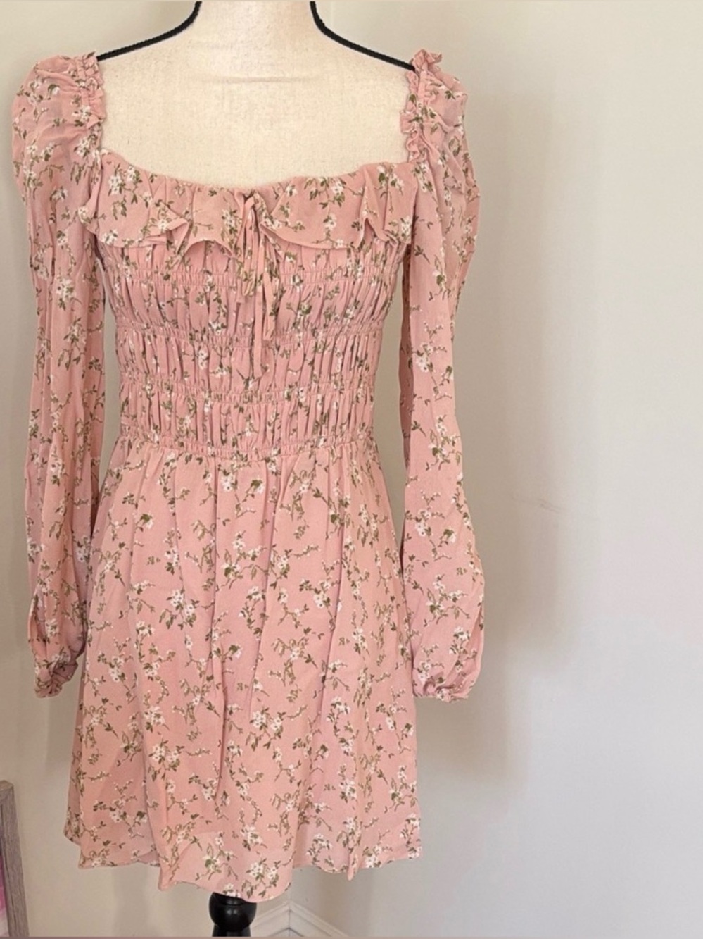 Reformation Women's Pink Floral dress-size 8, like new!